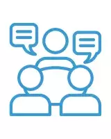 NGN networking icon - blue